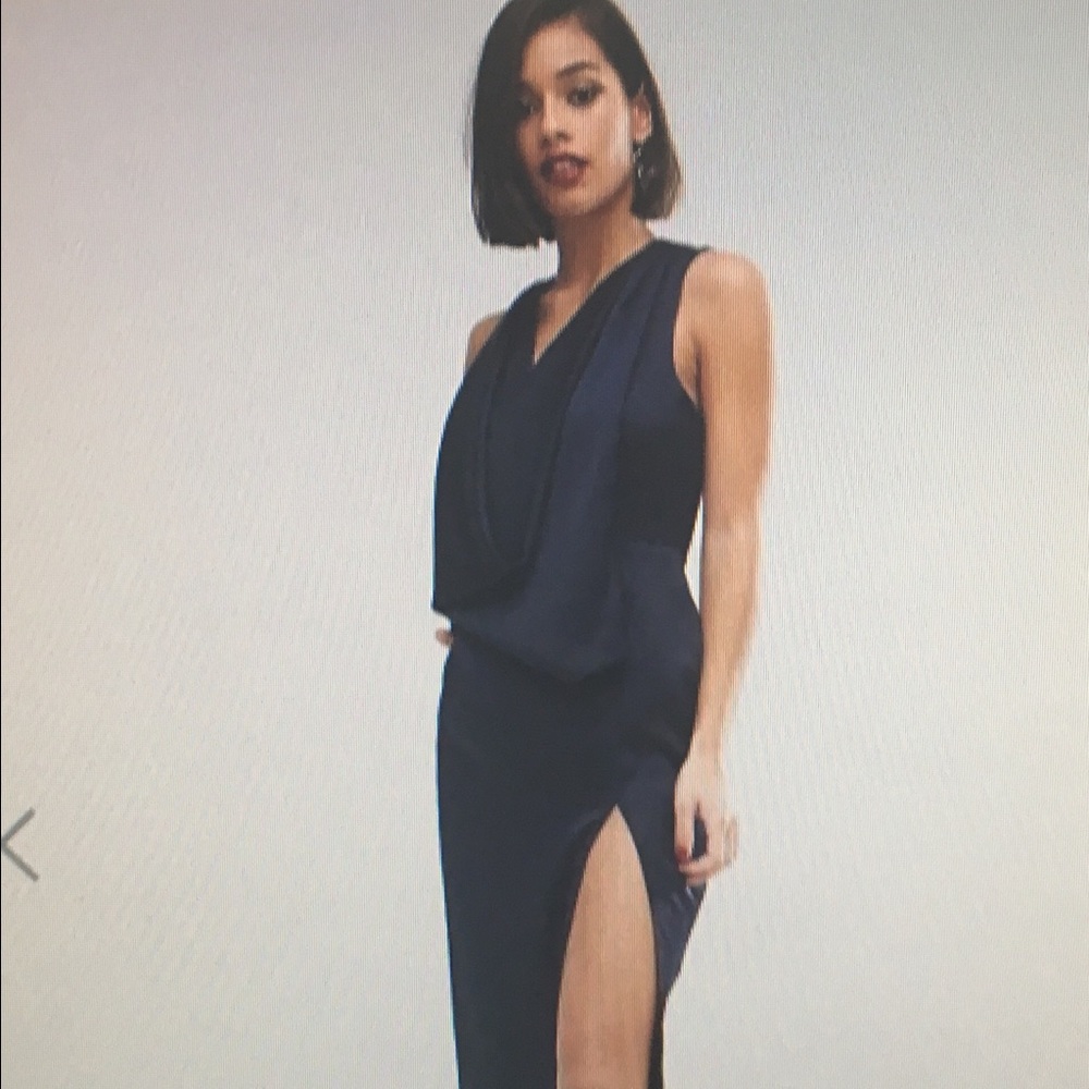 ASOSPETITE Extreme Cowl cut out back midi dress