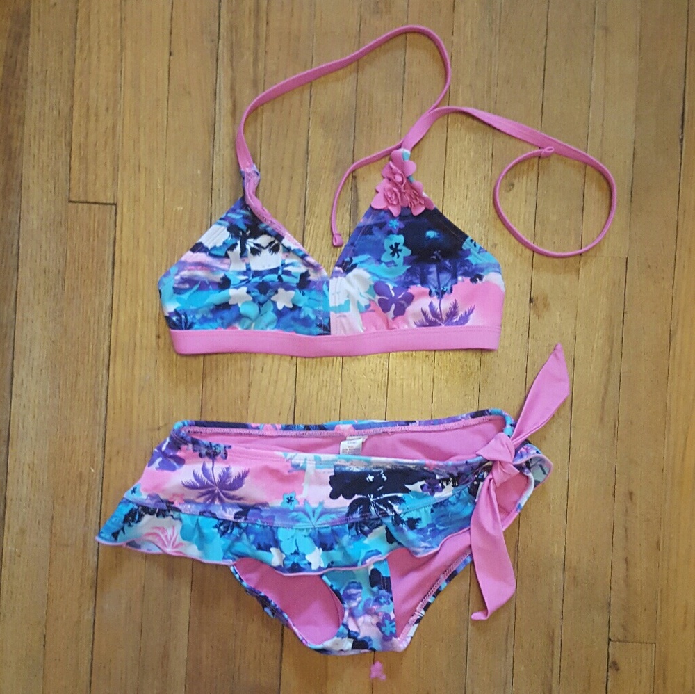 Justice, 2 pairs swimsuit bikini. Size 10 large
