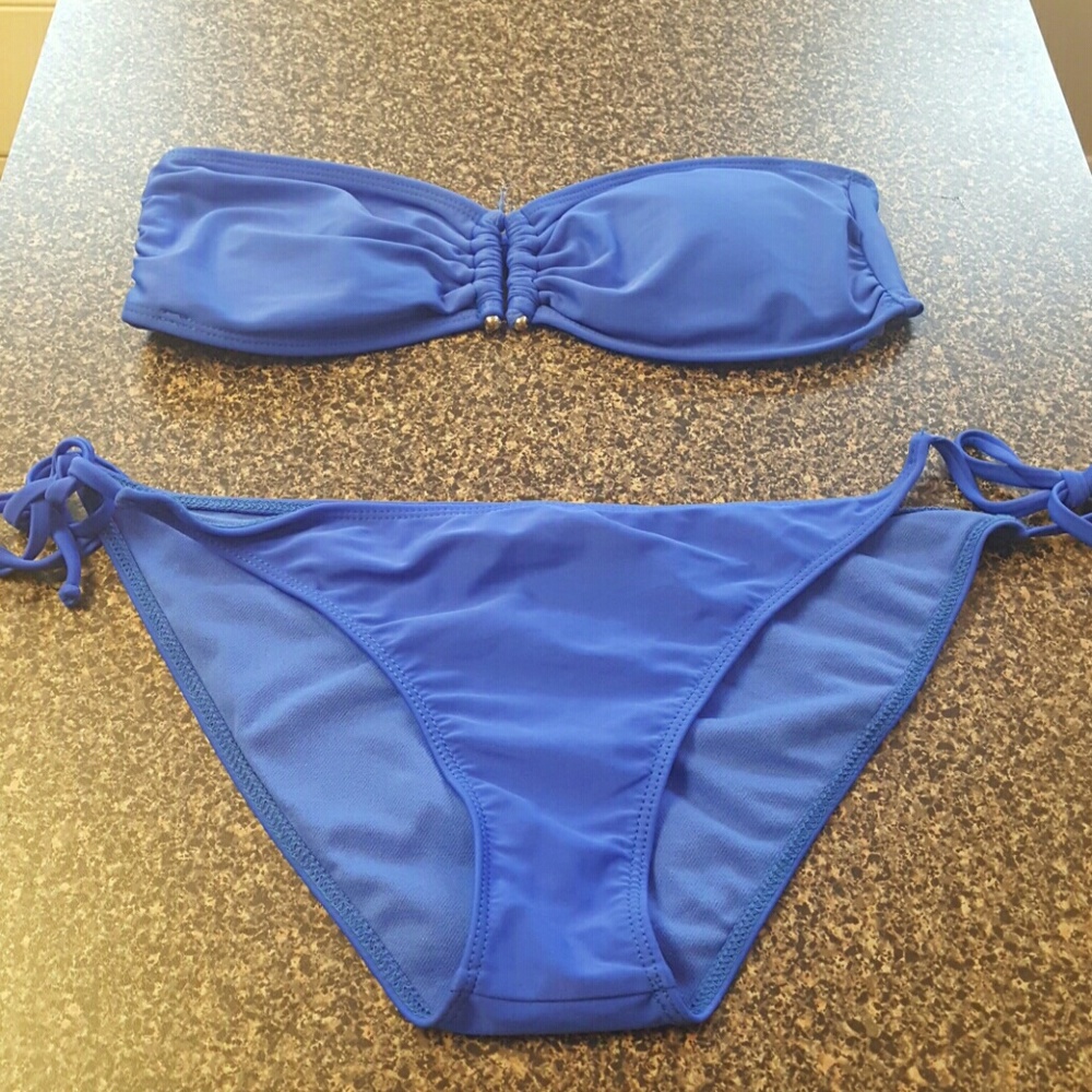 Royal Blue Strapless Bikini