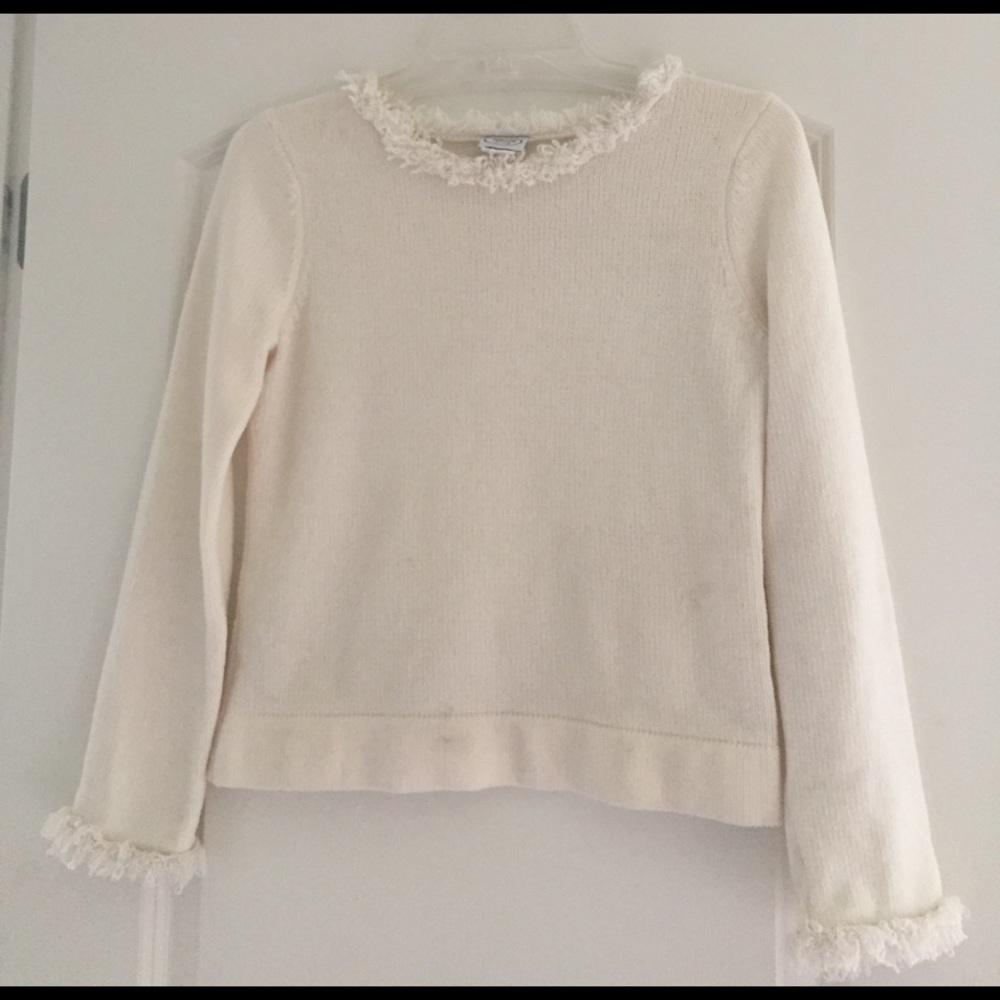 Talbots Kids fringe sweater Size 12