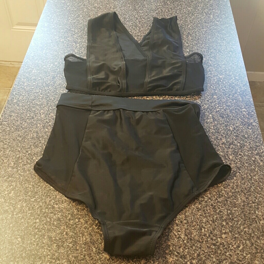 Blk High Waist Bikini