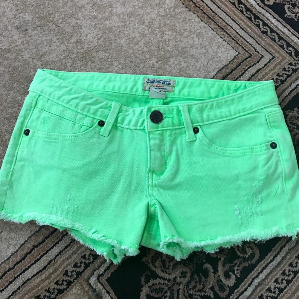 Brand New neon green shorts no tags