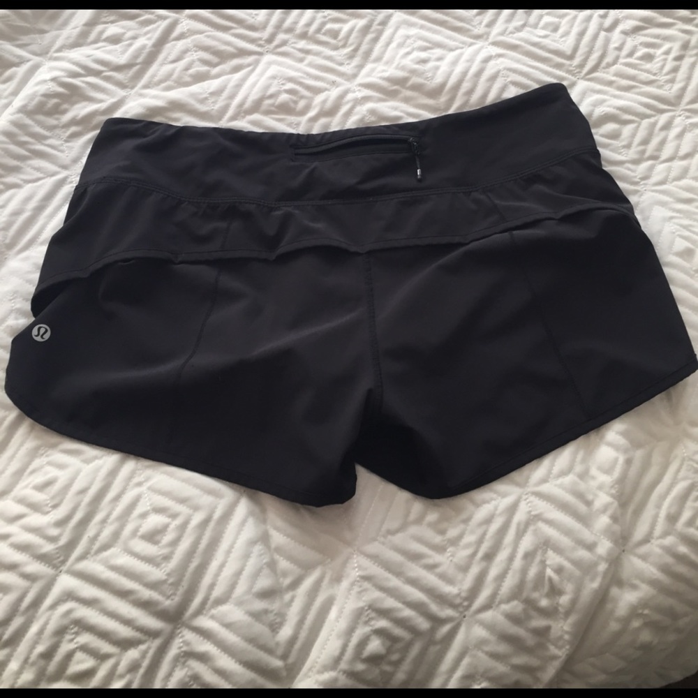 Lululemon speed shorts - black - size 8!