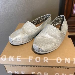 Silver glitter TOMS