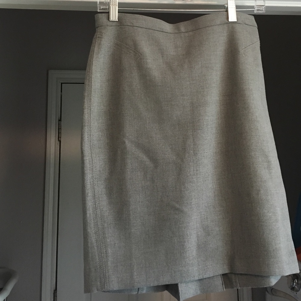 Ann Taylor Loft Gray Pencil Skirt