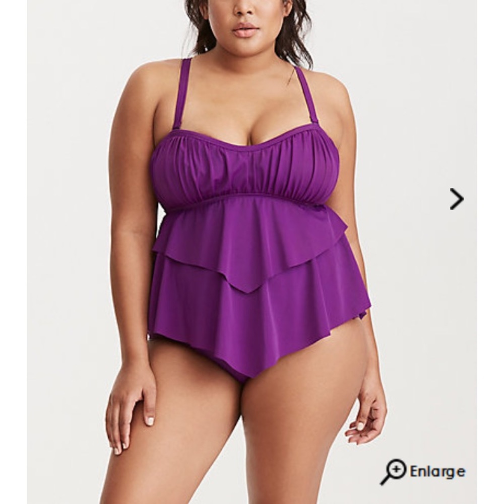 Torrid flounce tankini top