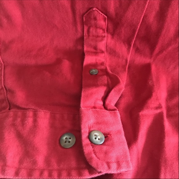 EDDIE BAUER RED 100% COTTON MEN'S SHIRT *NWT* π₯ - Picture 4 of 5