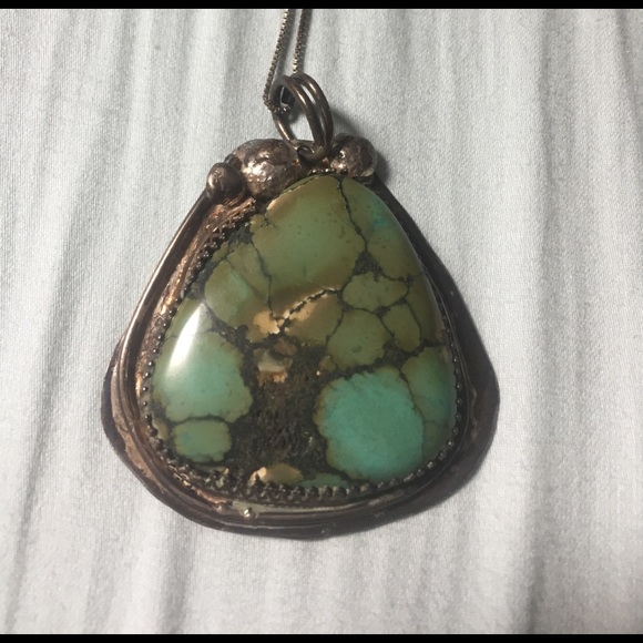 Sterling Silver & turquoise pendant - Picture 2 of 4