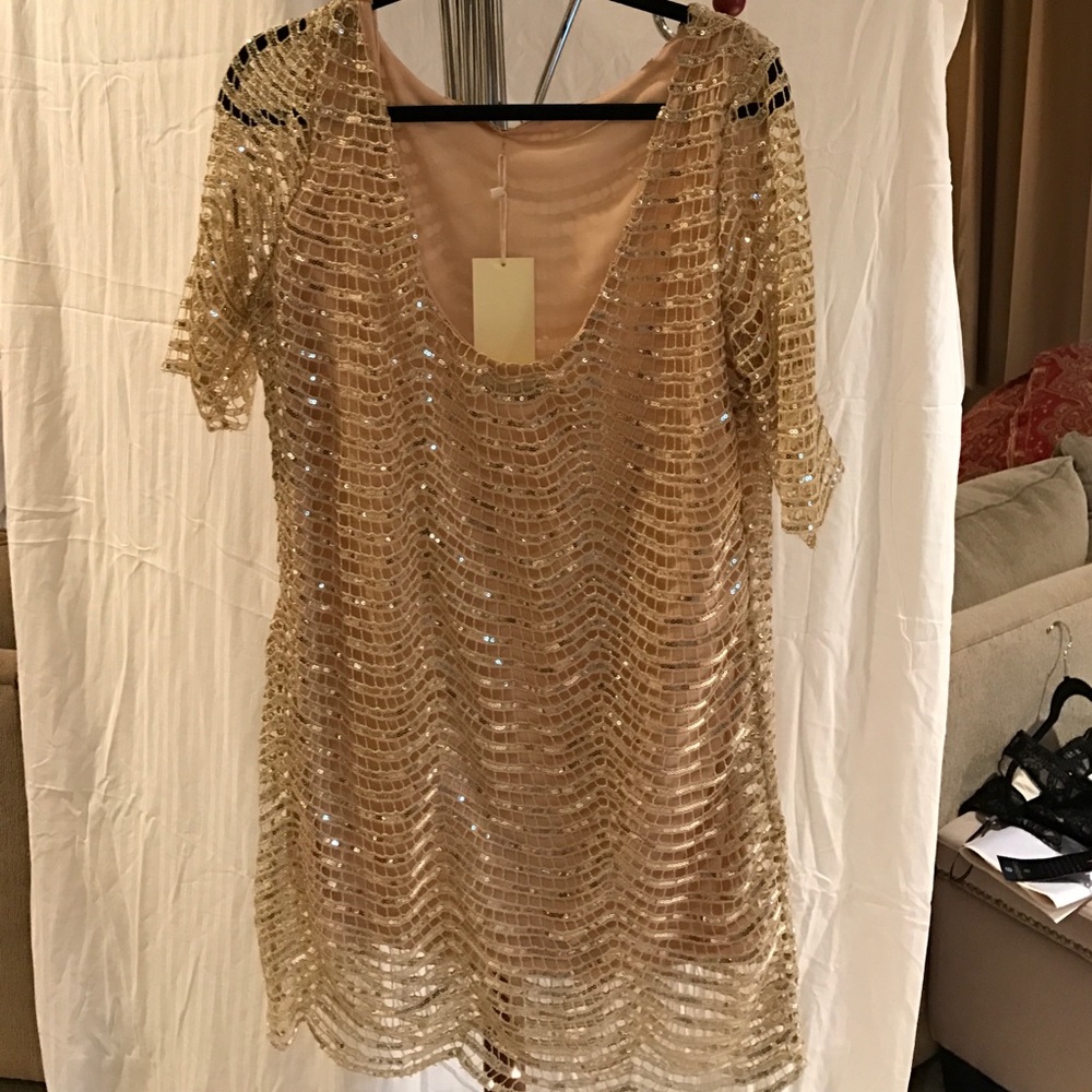 Gold Sequin Dress