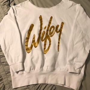 White Wifey Hoodie Sweatshirt