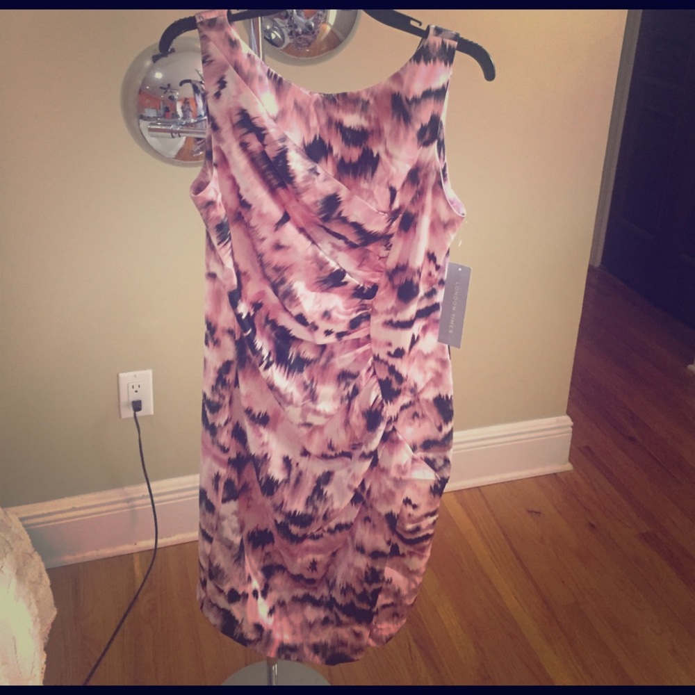Pencil fit dress -pink and black