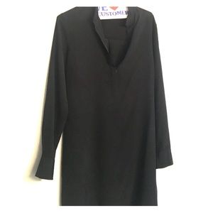 Vince black silk shirt dress size 8