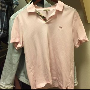 Burberry men's large polo pink