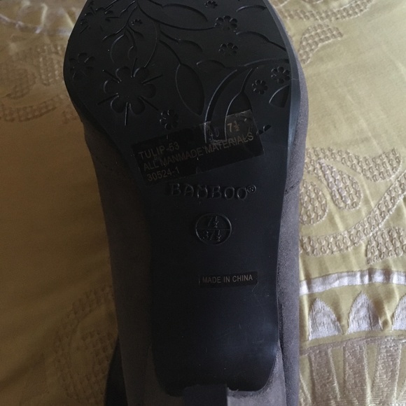 Bamboo grey heel boots - Picture 3 of 3