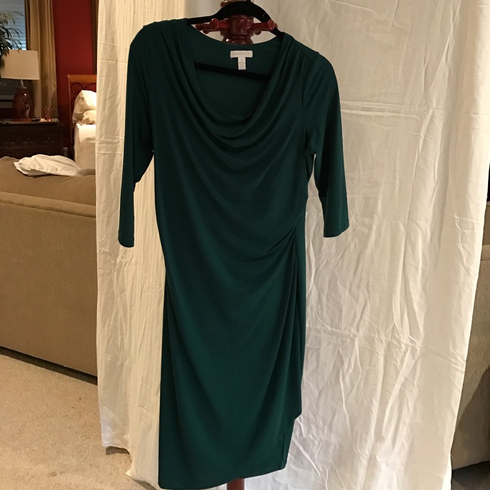 Ruched Cowl Neck Dress