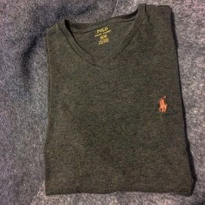 Polo Ralph Lauren (DARK GREEN & BROWN) V-neck T