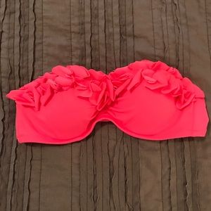 Coral:Pink Victoria's Secret swimsuit top 34A