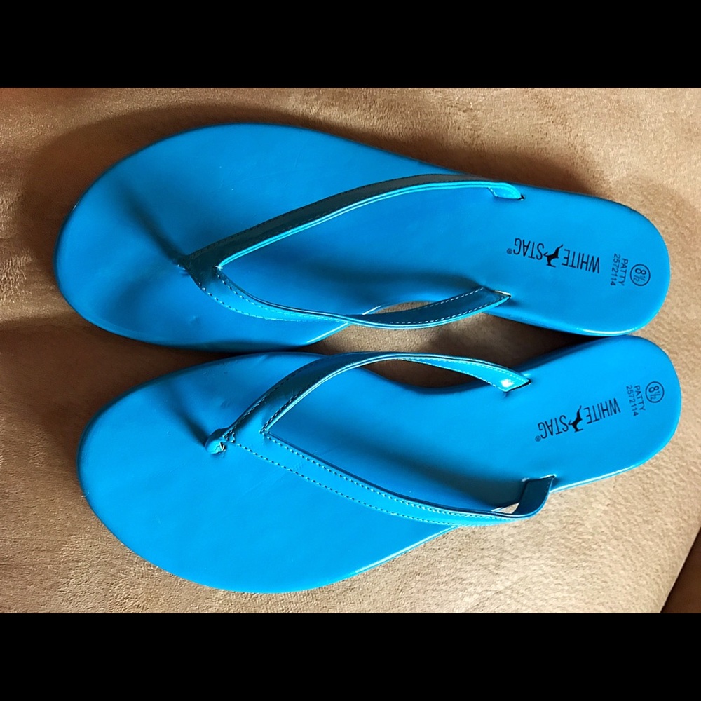 White Stag Blue Asphalt New flip flops