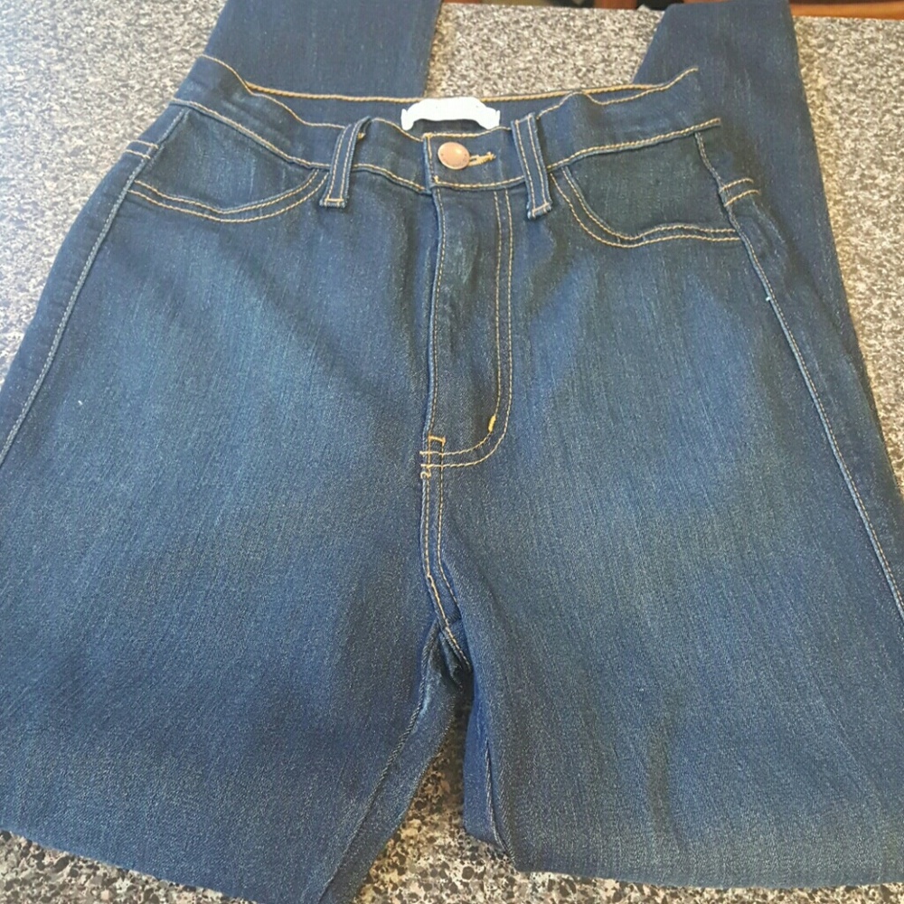 Dark High Waist Skinny Jeans