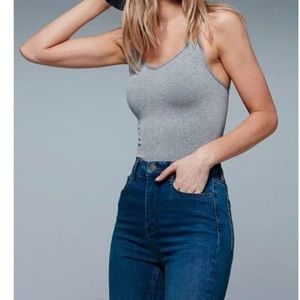 Free people gray body suit