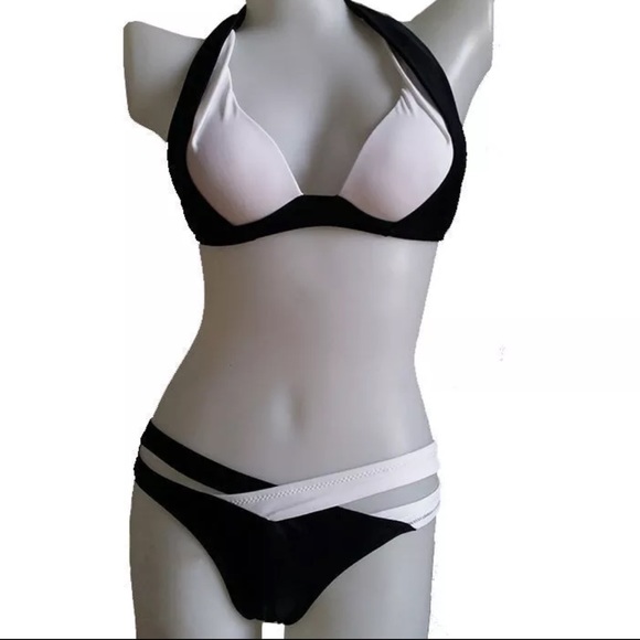 🆕 Colorblock Criss Cross Bikini Set - Picture 2 of 6