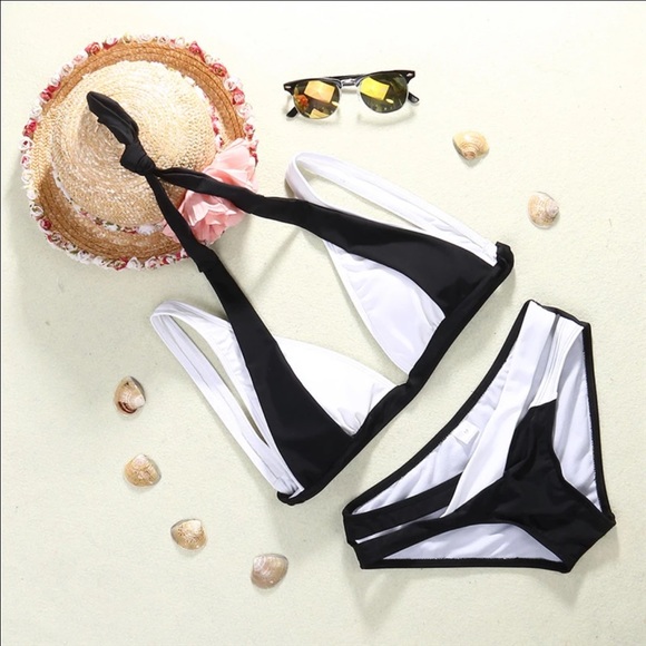 🆕 Colorblock Criss Cross Bikini Set - Picture 3 of 6