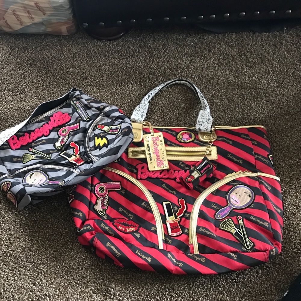 Betsey Johnson tote and purse