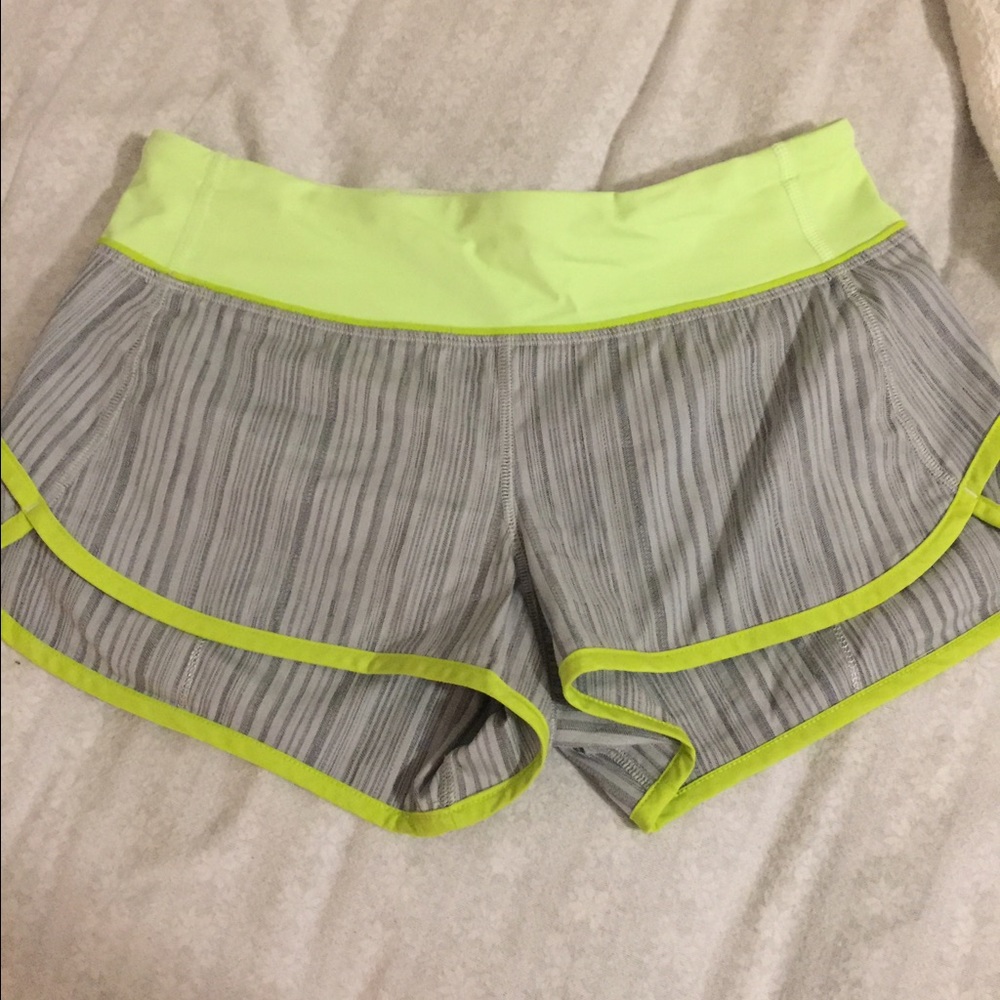 Grey lululemon running shorts