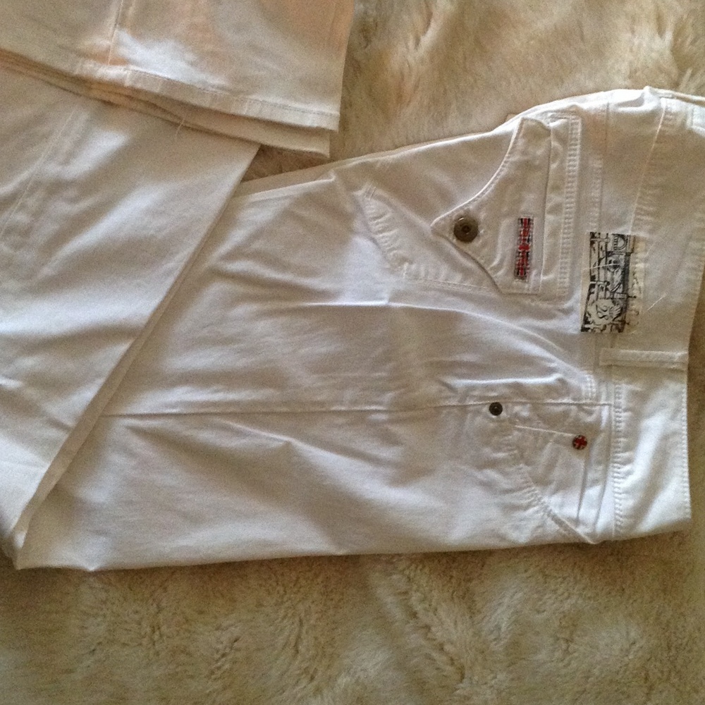Hudson White Twill Pant