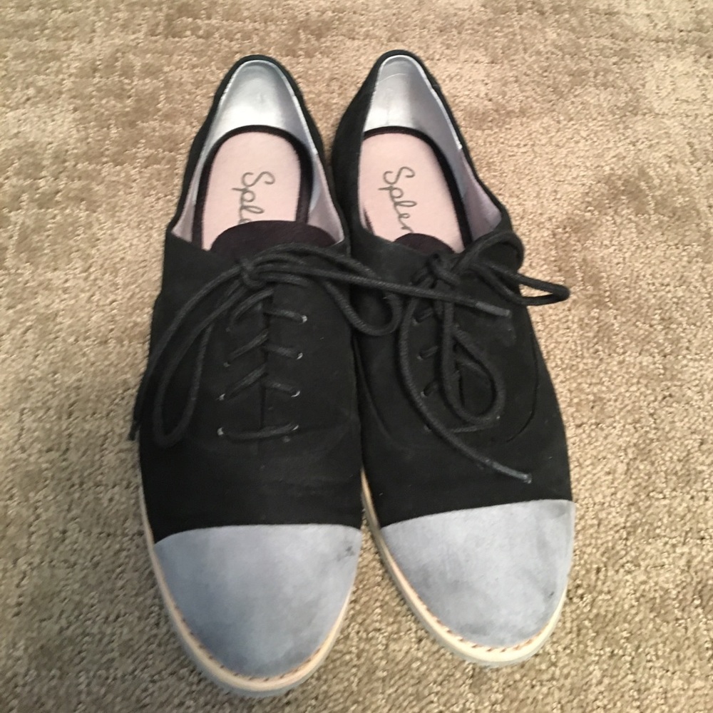 Splendid suede captoe oxfords