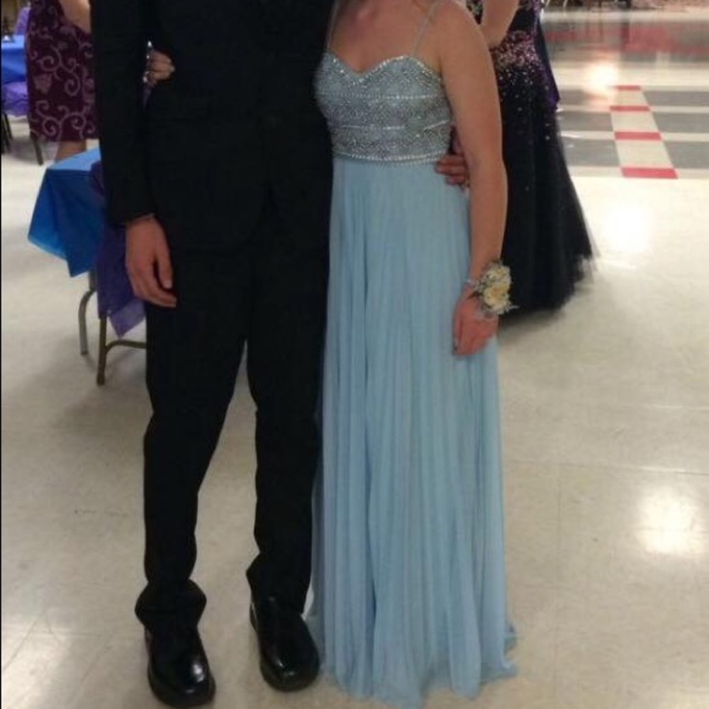 Light blue prom dress