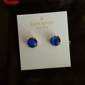 Blue marble Kate Spade gumdrop earrings