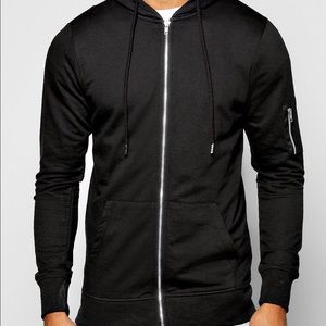Black zip up hoodie