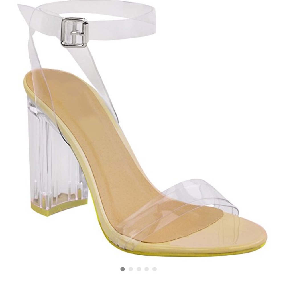 Clear strappy heels NEW