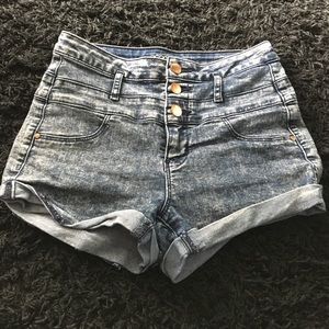 Refuge high waisted denim jean shorts
