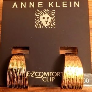 Ann Klein Gold Clip Earrings