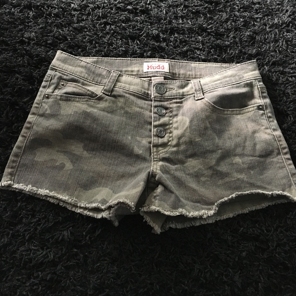 Mudd high waisted army jean shorts