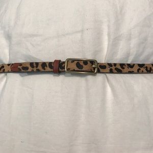 Faux fur leopard belt
