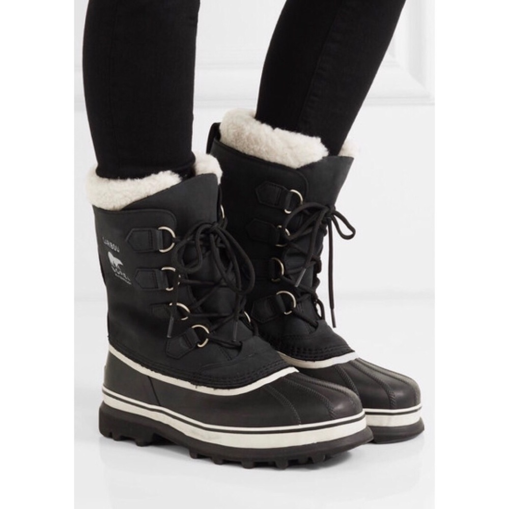 Black Sorel Caribou Winter Boots SIZE 7