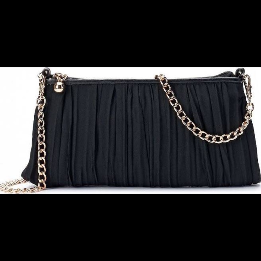 LC Lauren Conrad Lili Chiffon Pleated Clutch
