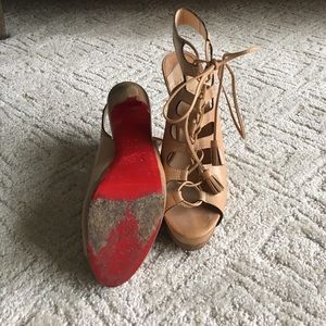 Christian Louboutin "miss fortune" nude sandals