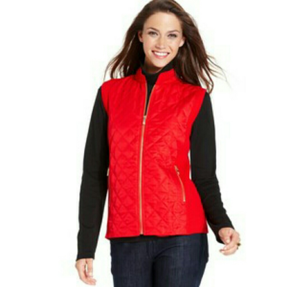 Jones New York Signature Vest, Sleeveless Quilted