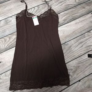 Brown lace camisole