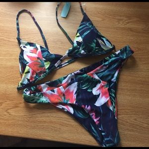 Cupshe Cheeky Floral Bathing Suit Set