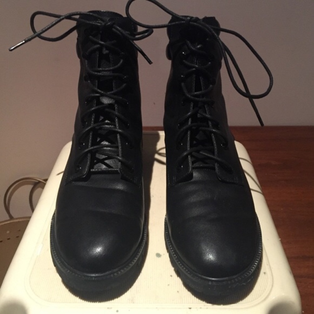 Lace up combat boots