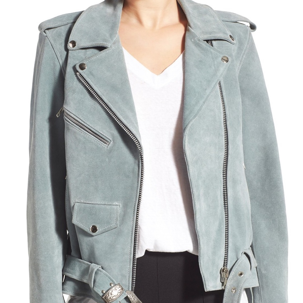 for love & lemons | belted suede moto jacket - Picture 6 of 7