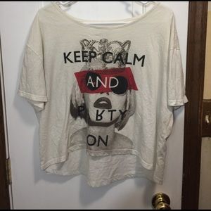 "Keep calm" t--shirt/crop top.