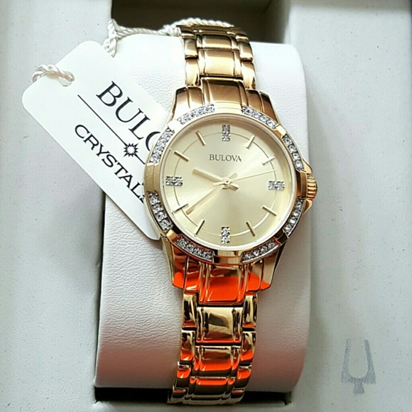 sale, New BULOVA Crystal Gold Watch - www.messiah.us display picture 3