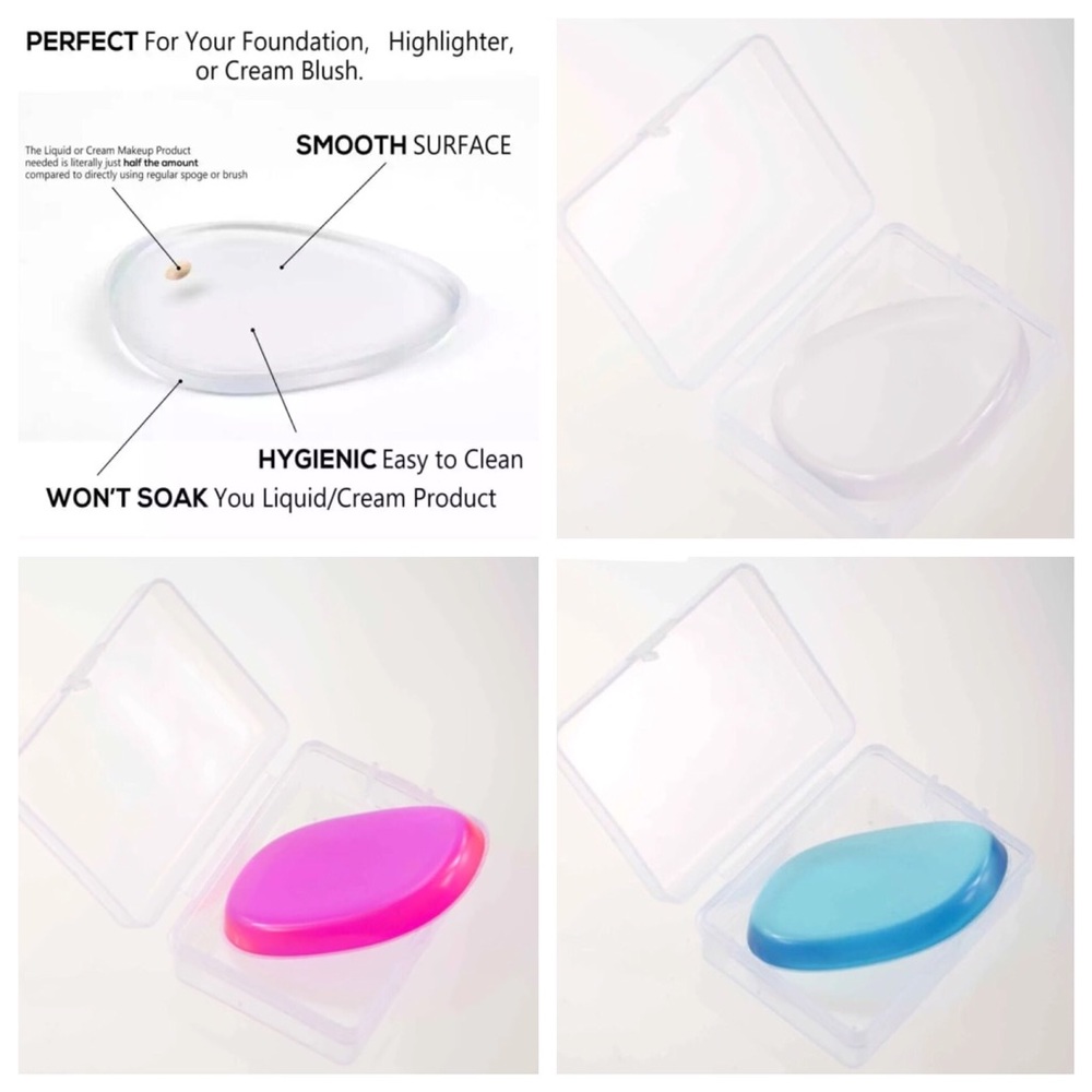 💕3 for $10💕 Silicone Makeup Sponge & Storage Box