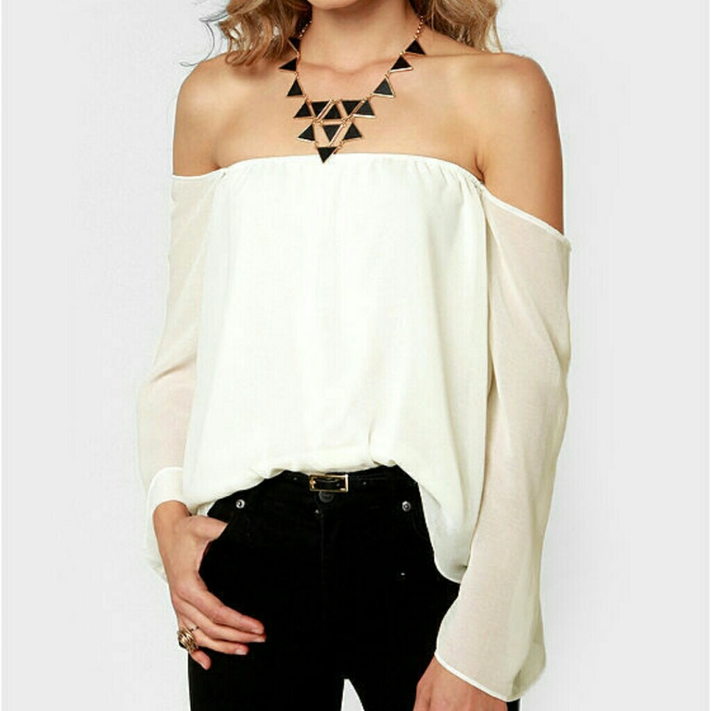 Lulu's white off the shoulder top